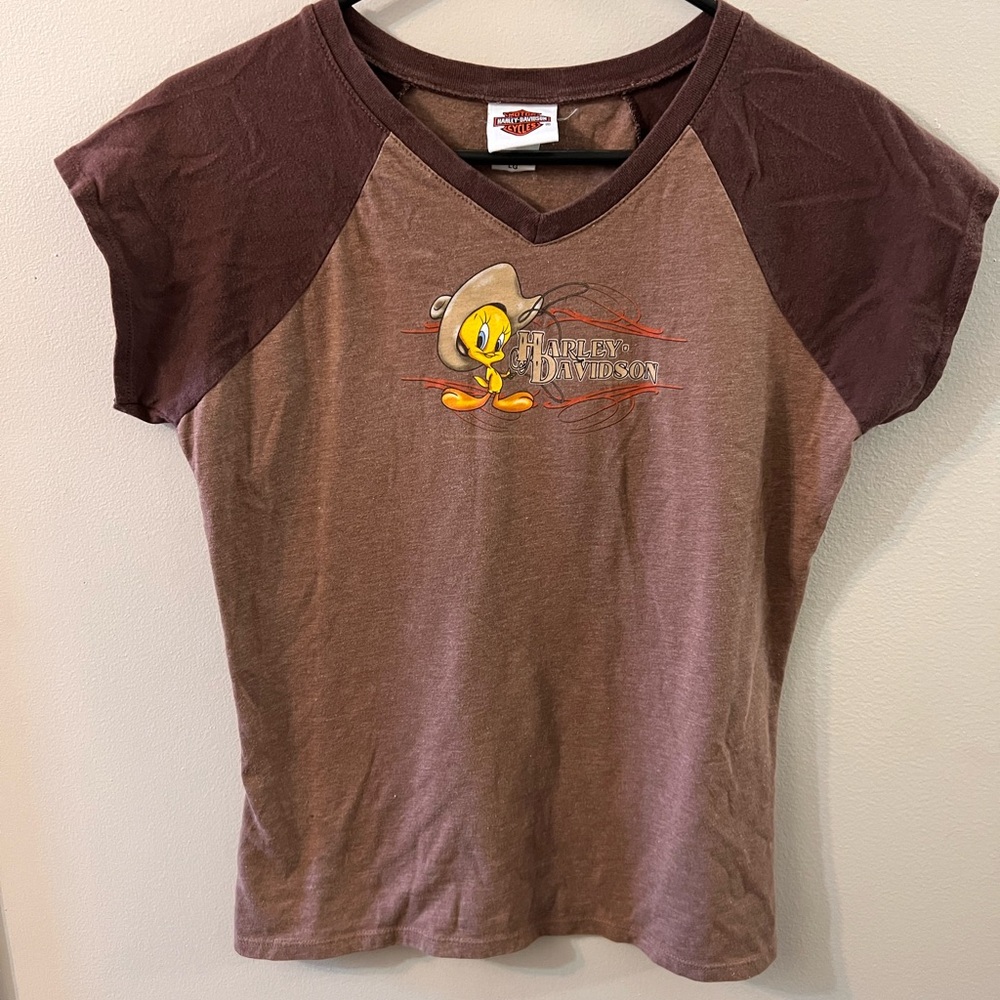 Harley Davidson Brown Tweety Bird T-Shirt
